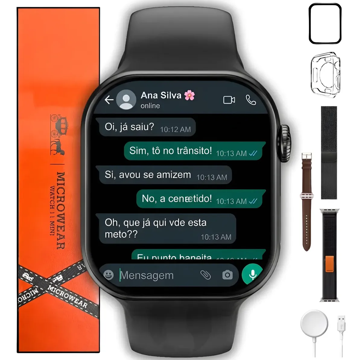 Smartwatch W11 Mini - Kit completo